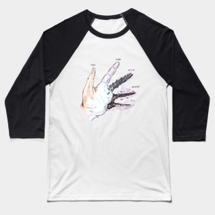 Stages of Decay Hand by Skye Rain Art Baseball T-Shirt